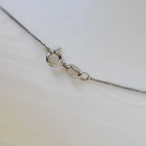 Sterling Silver 925 THAI Emerald Cut Cubic Zirconia Marcasites Necklace 18” - Picture 10 of 11